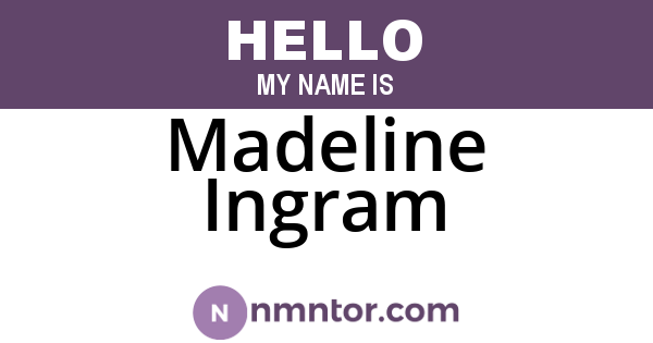 Madeline Ingram