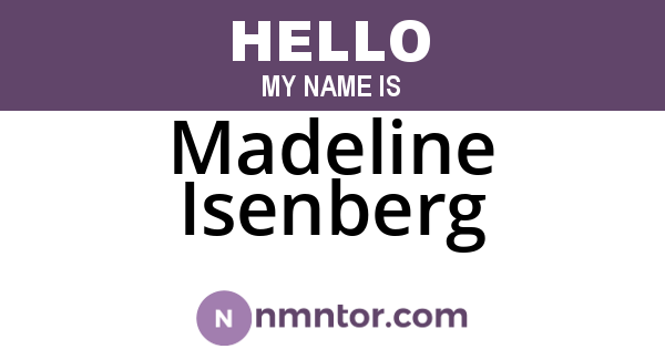 Madeline Isenberg