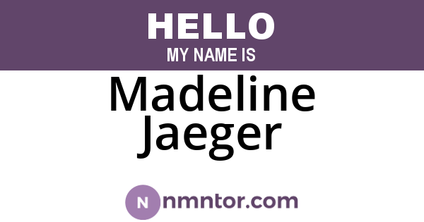 Madeline Jaeger