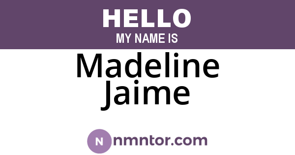 Madeline Jaime