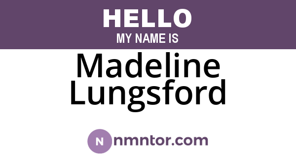 Madeline Lungsford