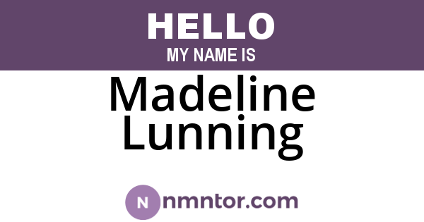 Madeline Lunning