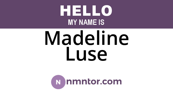 Madeline Luse