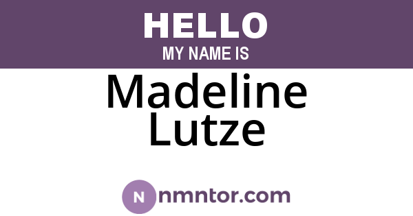 Madeline Lutze