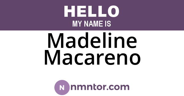 Madeline Macareno