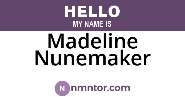 Madeline Nunemaker
