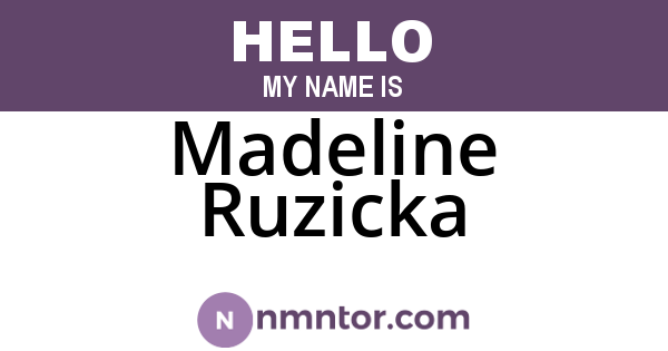 Madeline Ruzicka