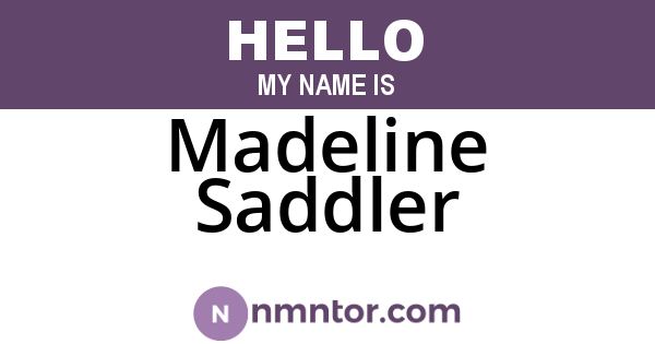 Madeline Saddler