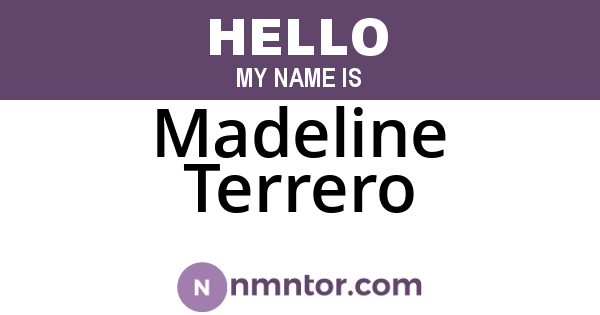 Madeline Terrero