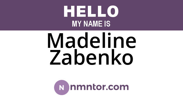 Madeline Zabenko