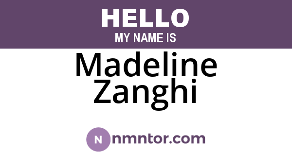 Madeline Zanghi