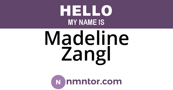 Madeline Zangl