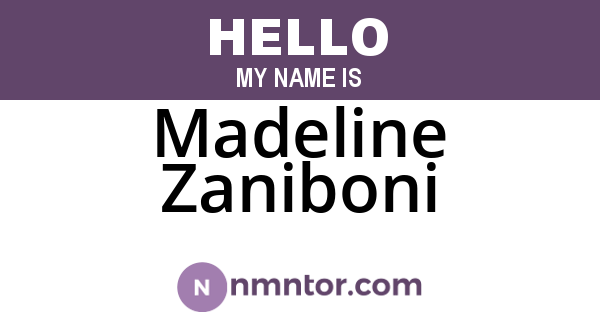 Madeline Zaniboni