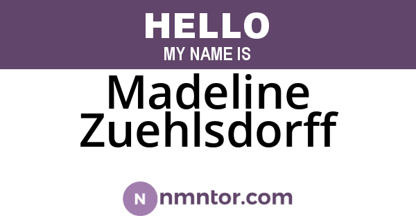 Madeline Zuehlsdorff