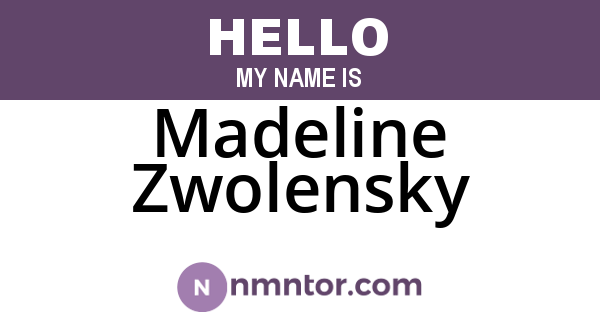 Madeline Zwolensky