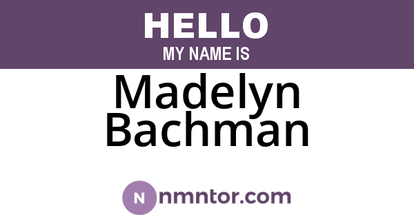 Madelyn Bachman