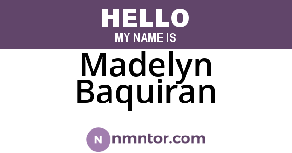 Madelyn Baquiran