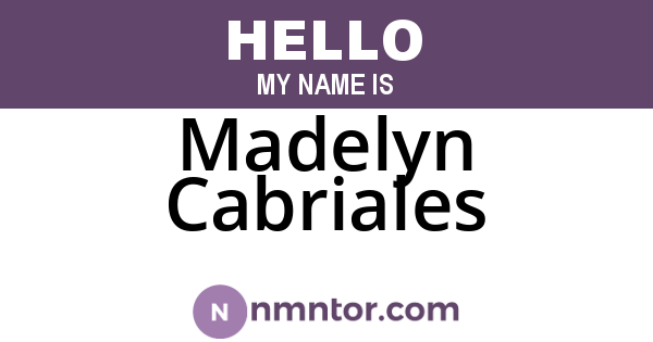 Madelyn Cabriales