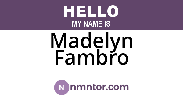 Madelyn Fambro
