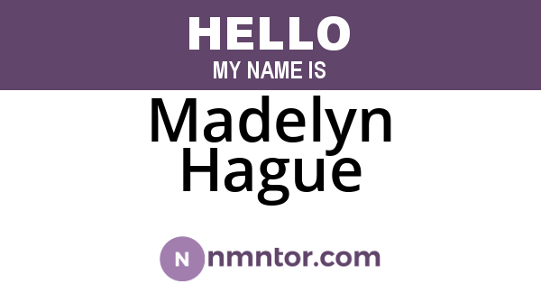 Madelyn Hague