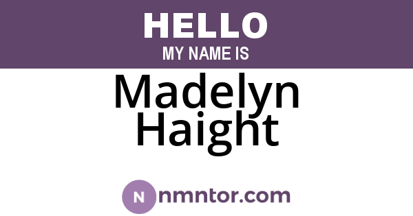 Madelyn Haight