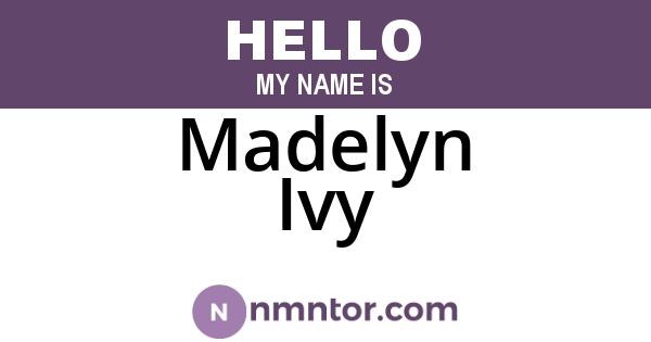 Madelyn Ivy
