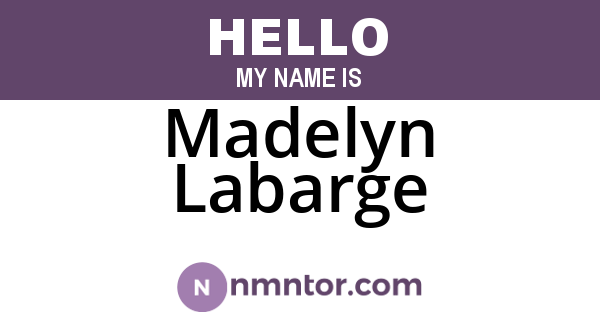 Madelyn Labarge
