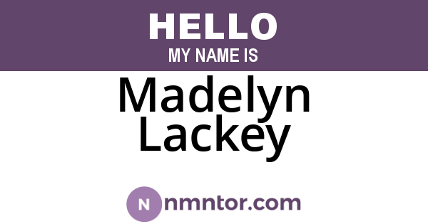 Madelyn Lackey
