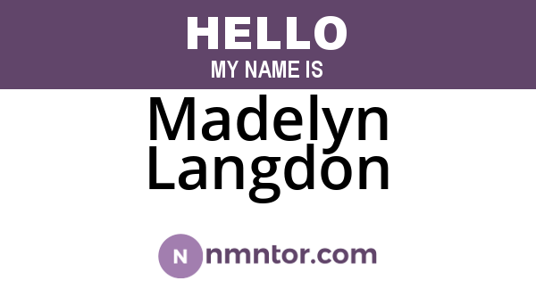 Madelyn Langdon