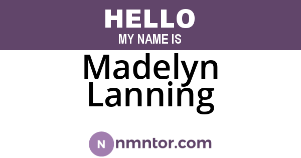 Madelyn Lanning
