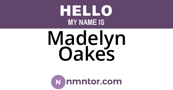 Madelyn Oakes