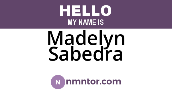 Madelyn Sabedra