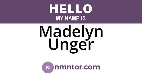 Madelyn Unger