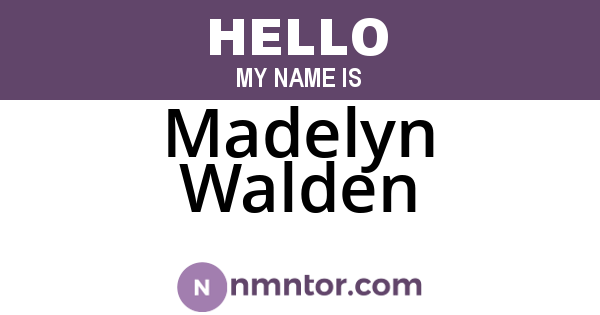Madelyn Walden