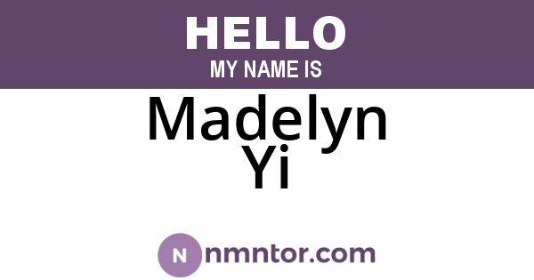 Madelyn Yi