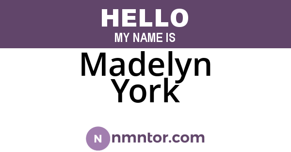 Madelyn York