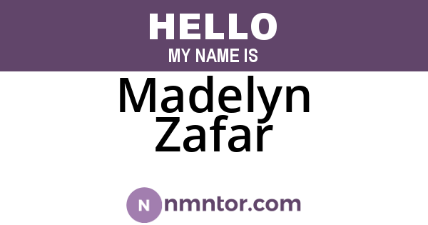 Madelyn Zafar