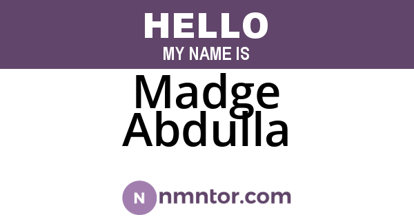 Madge Abdulla