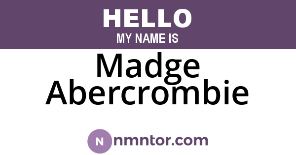 Madge Abercrombie