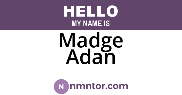Madge Adan