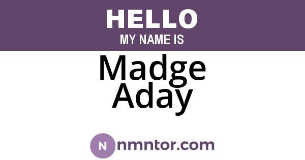 Madge Aday