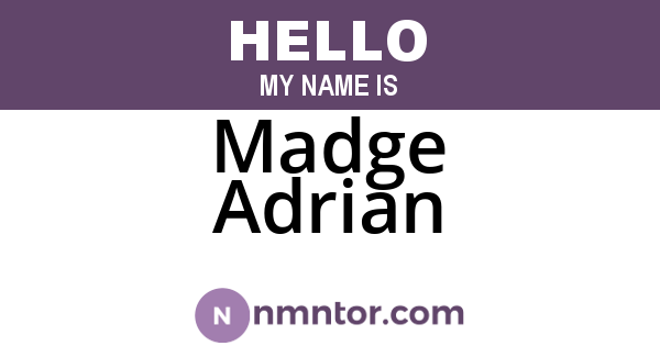 Madge Adrian
