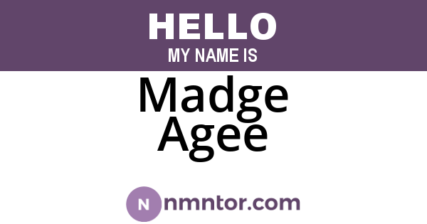 Madge Agee