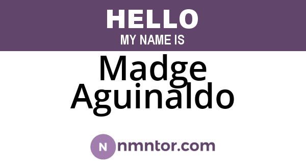 Madge Aguinaldo