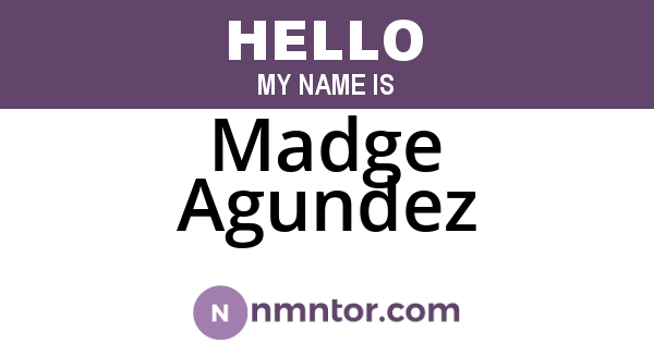 Madge Agundez