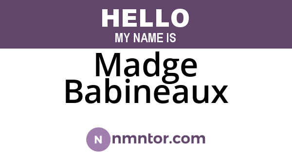 Madge Babineaux