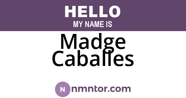 Madge Caballes