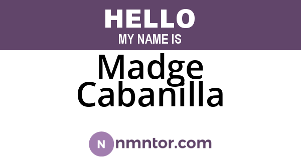Madge Cabanilla
