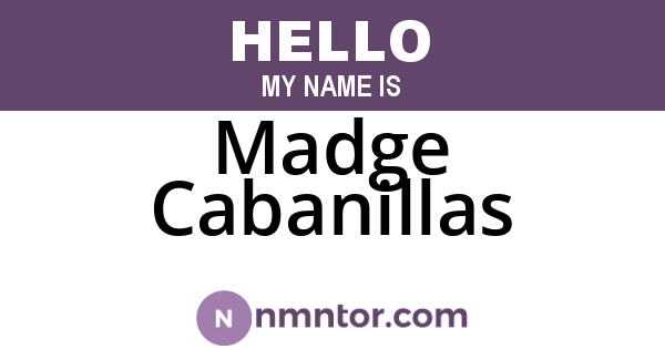 Madge Cabanillas