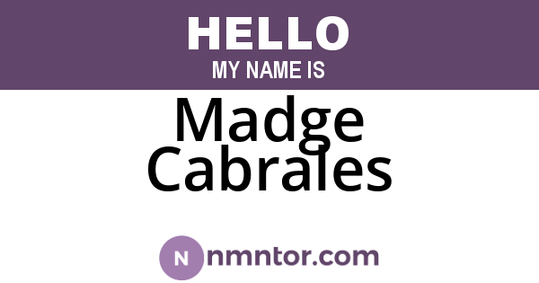 Madge Cabrales